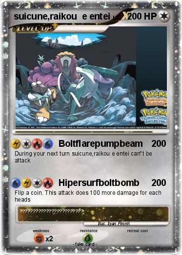 Pokemon suicune,raikou  e entei