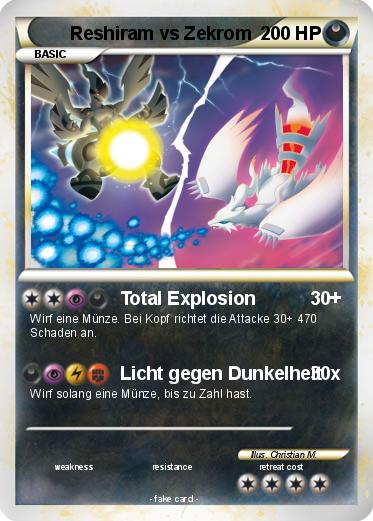 Pokemon Reshiram vs Zekrom