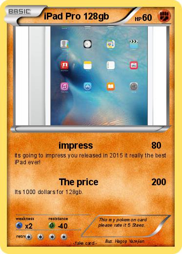 Pokemon iPad Pro 128gb