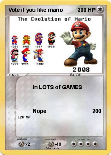 Pokemon Vote if you like mario Pokemon Vote if you like mario