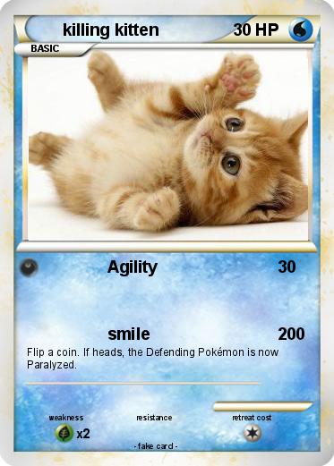 Pokemon killing kitten