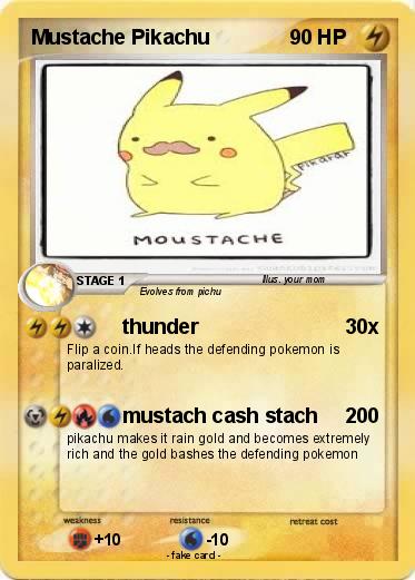 Pokemon Mustache Pikachu
