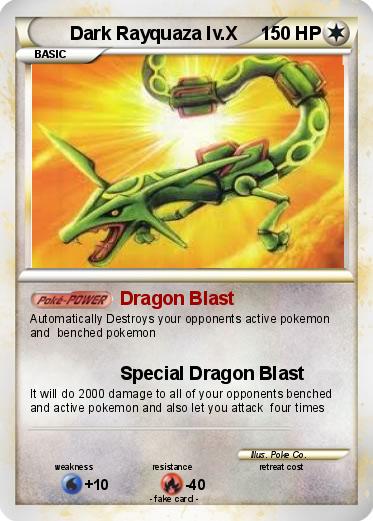 Pokemon Dark Rayquaza lv.X
