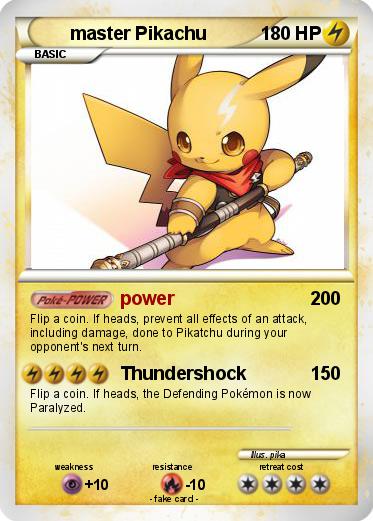 Pokemon master Pikachu