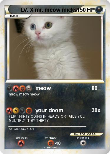 Pokemon LV. X mr. meow micks