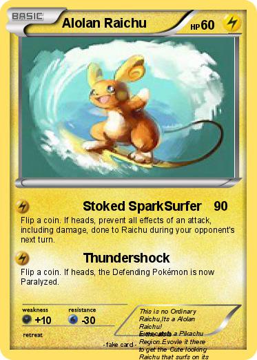 Pokemon Alolan Raichu