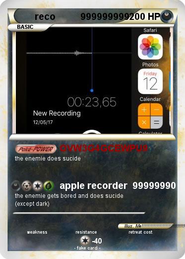 Pokemon reco          999999999