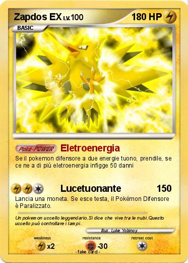 Pokemon Zapdos EX