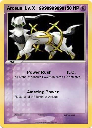 Pokemon Arceus  Lv. X   9999999999