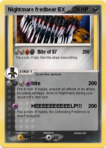 Pokemon Nightmare fredbear EX