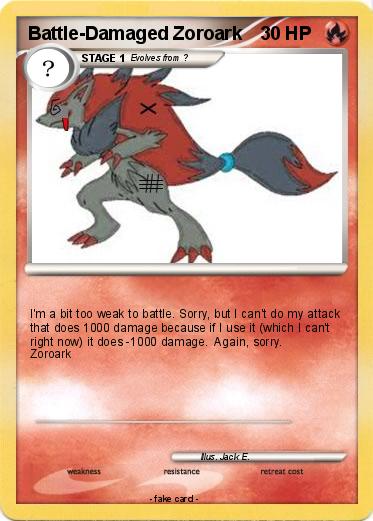 Pokemon Battle-Damaged Zoroark