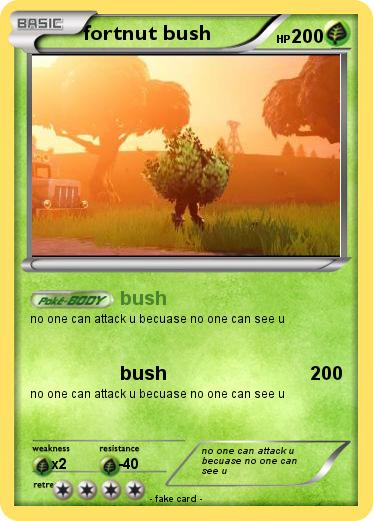 Pokemon fortnut bush