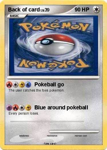 Pokemon Back of card
