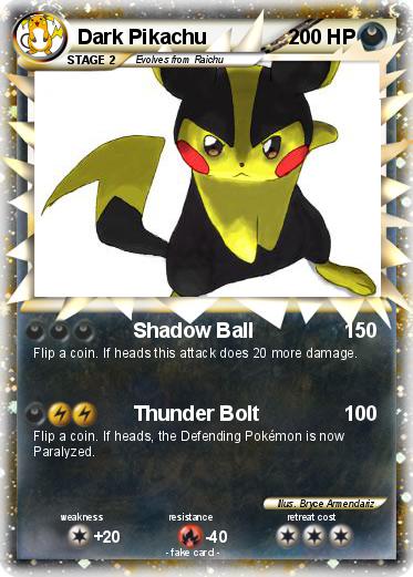 Pokemon Dark Pikachu