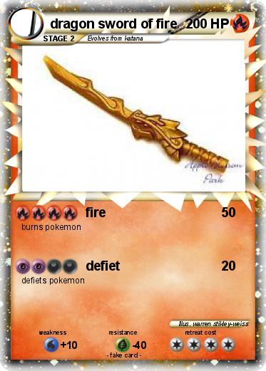 Pokemon dragon sword of fire
