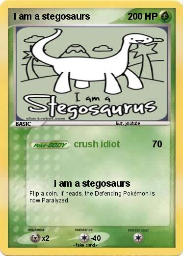 Pokemon i am a stegosaurs