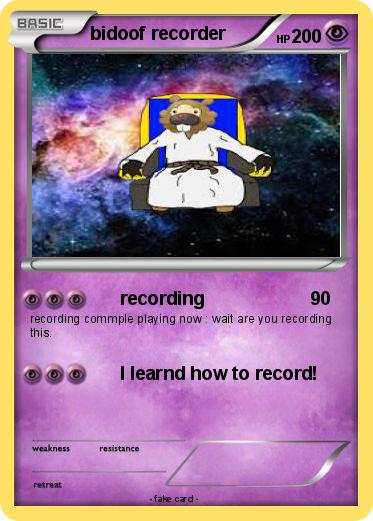 Pokemon bidoof recorder