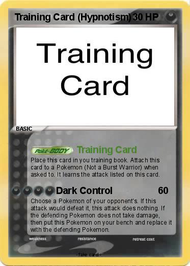 Pokemon Training Card (Hypnotism)