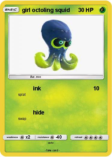 Pokemon girl octoling squid