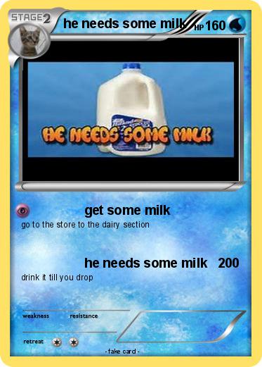 Pokemon he needs some milk