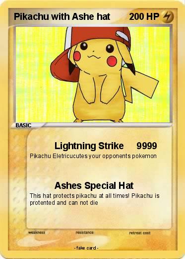 Pokemon Pikachu with Ashe hat
