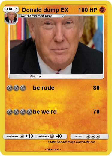 Pokemon Donald dump EX