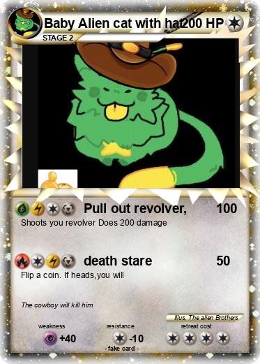 Pokemon Baby Alien cat with hat