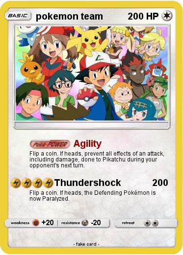 Pokemon pokemon team