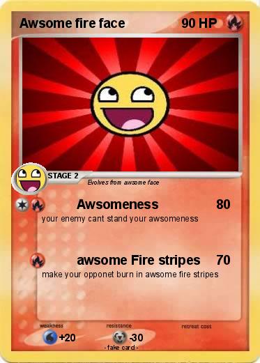 Pokemon Awsome fire face