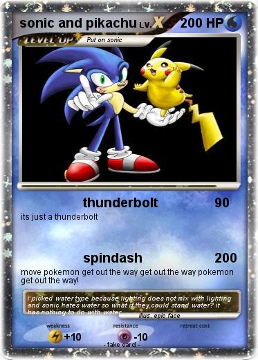 Pokemon sonic and pikachu