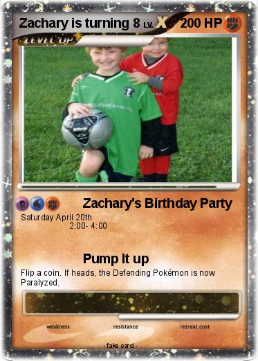 Pokemon Zachary is turning 8