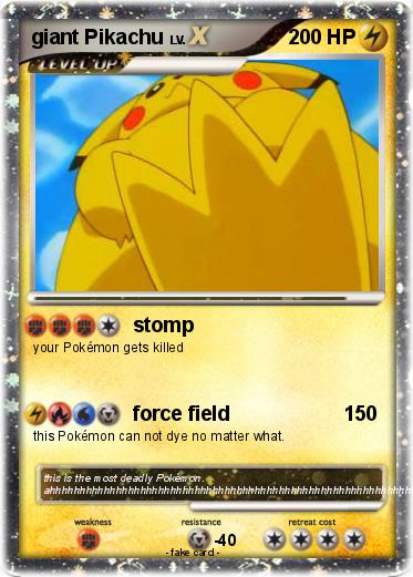 Pokemon giant Pikachu