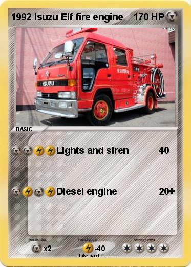 Pokemon 1992 Isuzu Elf fire engine