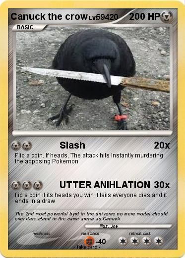 Pokemon Canuck the crow