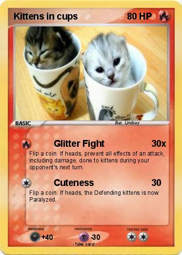 Pokemon Kittens in cups