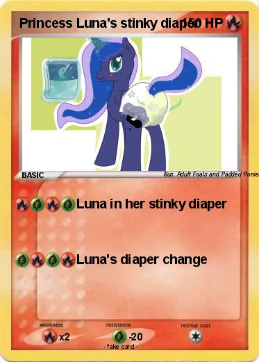 Pokemon Princess Luna's stinky diaper