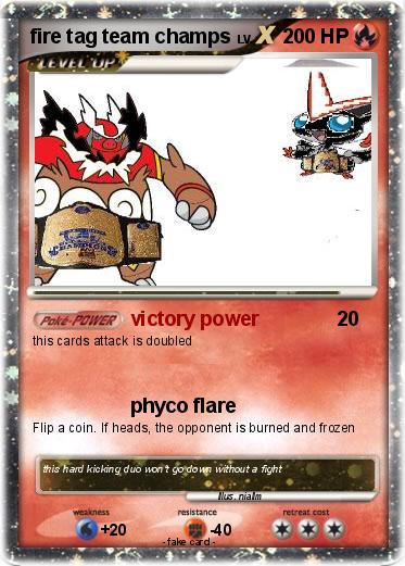 Pokemon fire tag team champs