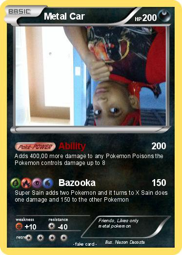 Pokemon Metal Car