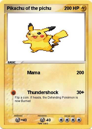 Pokemon Pikachu of the pichu