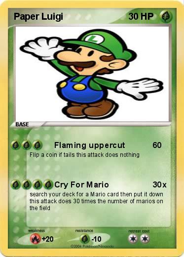Pokemon Paper Luigi