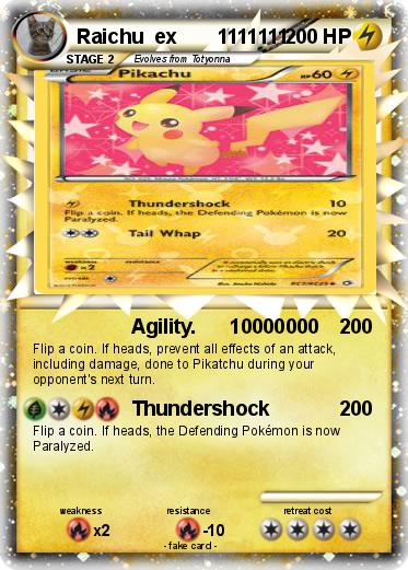 Pokemon Raichu  ex       1111111