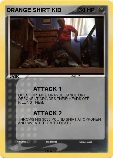 Pokemon ORANGE SHIRT KID