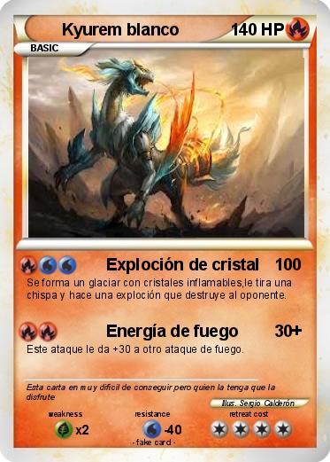 Pokemon Kyurem blanco