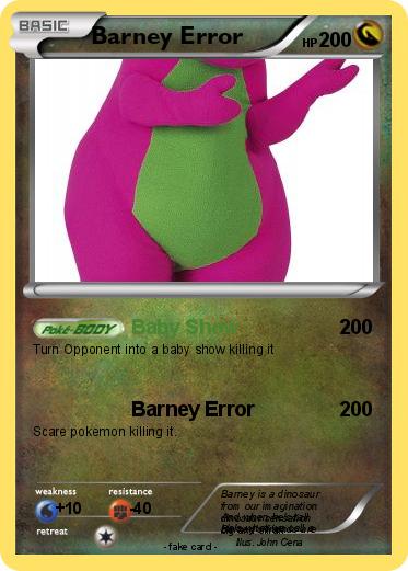 Pokemon Barney Error