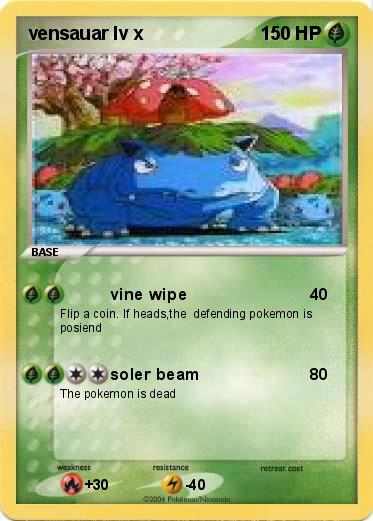 Pokemon vensauar lv x