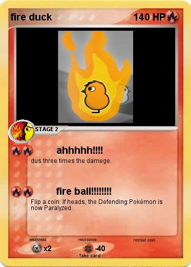 Pokemon fire duck