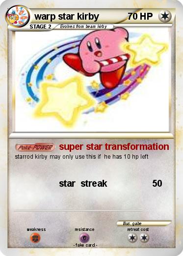 Pokemon warp star kirby
