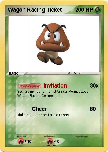 Pokemon Wagon Racing Ticket