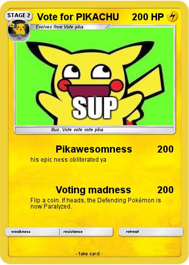 Pokemon Vote for PIKACHU