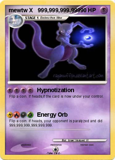 Pokemon mewtw X   999,999,999,999
